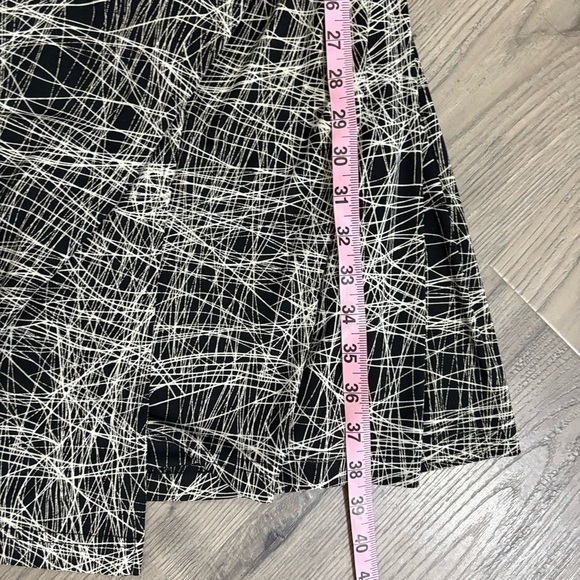 The Limited Sz S Black White String Line Wrap Dress Long Sleeve V Neck Career - Picture 8 of 11